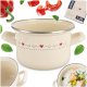 Lumarko Garnek emaliowany kremowy TONCA 16 cm, 1,4 l 8