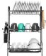 Vilde Suszarka na naczynia metalowa czarna 3-poziomowa 54,5x24,5x60 cm 6