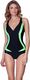 Aqua-Speed Kostium kąpielowy Greta Aqua-Speed czarno-zielony roz. 42 (AquaSpeed5533) 1