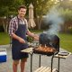 KingHoff Grill ogrodowy, węglowy, z pokrywą, z półkami i kółkami 3