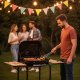 KingHoff Grill ogrodowy, węglowy, z pokrywą, z półkami i kółkami 8