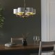 Lampa wisząca ENDON Żyrandol vintage Highclere 98936 Endon abażurowy biały mosiądz 4