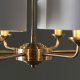 Lampa wisząca ENDON Żyrandol vintage Highclere 98936 Endon abażurowy biały mosiądz 7