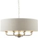 Lampa wisząca ENDON Żyrandol do salonu Highclere 99152 Endon łańcuch klasyczny beż chrom 1