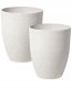 Beliani Zestaw 2 doniczek CROTON 43 cm Złamana biel 9