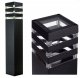 Kinkiet SuperLed Zewnętrzna lampka ogrodowa Toro 6744 SuperLED kwadratowa IP44 czarna 1