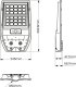 Milagro Lampa zewnętrzna Via EKO9093* Ekolight LED 50W 6000K solarna IP65 czarna 8