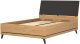 BogFran Łóżko z pojemnikiem 140x200 dwuosobowe dąb kamienny czarny ATE AT15 3