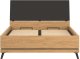 BogFran Łóżko z pojemnikiem 140x200 dwuosobowe dąb kamienny czarny ATE AT15 5