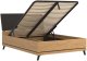 BogFran Łóżko z pojemnikiem 140x200 dwuosobowe dąb kamienny czarny ATE AT15 8