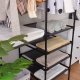 Goodhome U1H WIESZAK STOJĄCY PODWÓJNY SZAFA NA     UBRANIA PÓŁKI 2