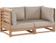 Beliani Sofa ogrodowa dla 2 osób TRANI Modułowy Certyfikowane drewno akacjowe Jasnobrązowy 2