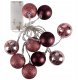 Lampki choinkowe Decorative Lighting Lampki Bombki Świecące 10 led Fioletowe 4 cm ORION na Baterie 3