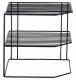 Vilde Półka Kuchenna Metalowa Czarna Narożna Loft 3-Poziomowa VILDE 22x22x21 cm 1