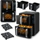 Frytkownica beztłuszczowa Berdsen Frytkownica beztłuszczowa dwukomorowa pionowa 12 l Air fryer frytownica Berdsen 2800W BD-664 1
