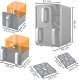 Frytkownica beztłuszczowa Berdsen Frytkownica beztłuszczowa dwukomorowa pionowa 12 l Air fryer frytownica Berdsen 2800W BD-664 12