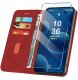 krainaGSM ETUI Z KLAPKĄ do Samsung A57 Zamykane Magnetyczne Skórzane + Szkło 9H 2