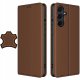 krainaGSM Etui do Samsung S25 FE SKÓRZANE ZAMYKANE MAGNETYCZNE + SZKŁO 1
