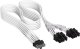 Corsair Premium Sleeved 12V-2x6 do 2x 6+2-Pin-PCIe kabel, Universal - biały 2