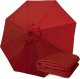 Majowo Poszycie wymienne materiał parasola ogrodowego 8 ramion 300cm - czerwone 4