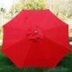 Majowo Poszycie wymienne materiał parasola ogrodowego 8 ramion 300cm - czerwone 6