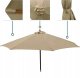 Majowo Poszycie wymienne materiał parasola ogrodowego 6 ramion 270cm - khaki 5