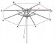 Majowo Poszycie wymienne materiał parasola ogrodowego 8 ramion 270cm - khaki 8