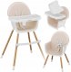 FUN BABY Krzesełko Do Karmienia Dzieci Regulowane Tulano Morsel Beige 2W1 1