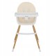 FUN BABY Krzesełko Do Karmienia Dzieci Regulowane Tulano Morsel Beige 2W1 11