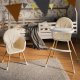 FUN BABY Krzesełko Do Karmienia Dzieci Regulowane Tulano Morsel Beige 2W1 14
