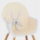 FUN BABY Krzesełko Do Karmienia Dzieci Regulowane Tulano Morsel Beige 2W1 4