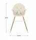 FUN BABY Krzesełko Do Karmienia Dzieci Regulowane Tulano Morsel Beige 2W1 10