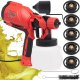 Techrebal Pistolet do Malowania Ścian Elektryczny Natryskowy do Farb 870W 5 Dysz 1,2L RossoSpray 1