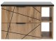MEGSTYL Szafka łazienkowa z regałem i czarnym blatem 80 cm WOOD szuflady DĄB WOTAN 2