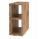 MEGSTYL Szafka łazienkowa z regałem i czarnym blatem 80 cm WOOD szuflady DĄB WOTAN 5