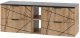 MEGSTYL Szafka łazienkowa WOOD z regałem i blatem 140 cm szuflady DĄB WOTAN + BIAŁY 15