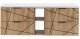 MEGSTYL Szafka łazienkowa WOOD z regałem i blatem 140 cm szuflady DĄB WOTAN + BIAŁY 2