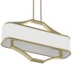Lampa wisząca Lamp-System Biała lampa wisząca Gerdo Ovale zwis nad stół z materiału 3