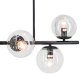 Lampa wisząca Elem Kulista lampa zwisowa Dorado 3400/6 BL szklane molekuły czarne 2