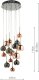 Lampa wisząca DAR Wisząca lampa Aurelia AUR1564 Dar Lighting szkło miedziany czarny chrom bursztynowy 5
