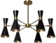 Lampa sufitowa Abruzzo Wielopunktowa lampa sufitowa Libre ABR-LWS-6XE27 Abruzzo czarny złoty 1