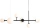Lampa wisząca Aldex Wisząca lampa do sypialni Dione 1092K1_2 Aldex molekuły szkło czarny 2