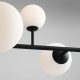 Lampa wisząca Aldex Wisząca lampa do sypialni Dione 1092K1_2 Aldex molekuły szkło czarny 3