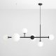 Lampa wisząca Aldex Wisząca lampa do sypialni Dione 1092K1_2 Aldex molekuły szkło czarny 5