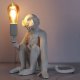 Lampa stołowa Abruzzo Dekoracyjna lampka stojąca Monkey ABR-KARD4-B Abruzzo małpka biały 5