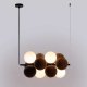 Lampa wisząca Abruzzo Wisząca lampa molekułowa Vino ABR-GRAPPA-H-B nad stół kule szare białe 4