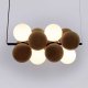 Lampa wisząca Abruzzo Wisząca lampa molekułowa Vino ABR-GRAPPA-H-B nad stół kule szare białe 8