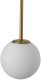 Lampa wisząca Lamkur Wisząca lampa szklana kula Bolti PL0112-GD Yaskr ball biała złota 1