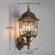 Kinkiet Trio Zewnętrzna lampa ścienna Volturno 205960128 IP23 latarnia rdzawy 8