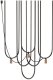 Lampa wisząca Shilo Wisząca lampa loftowa UDIN 9784 Dohar potrójna czarna platynowa 1